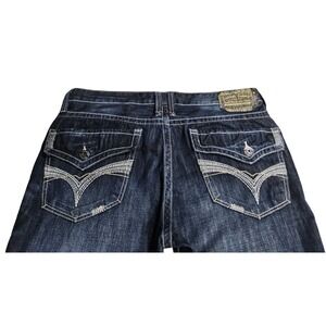 Mens Sz 36 X 33 Salvage Supply Mayhem Buckle Jeans Flap Pockets Excellent Dark